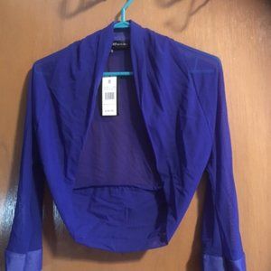 NWT Maccike mesh blue bolero top Size 8